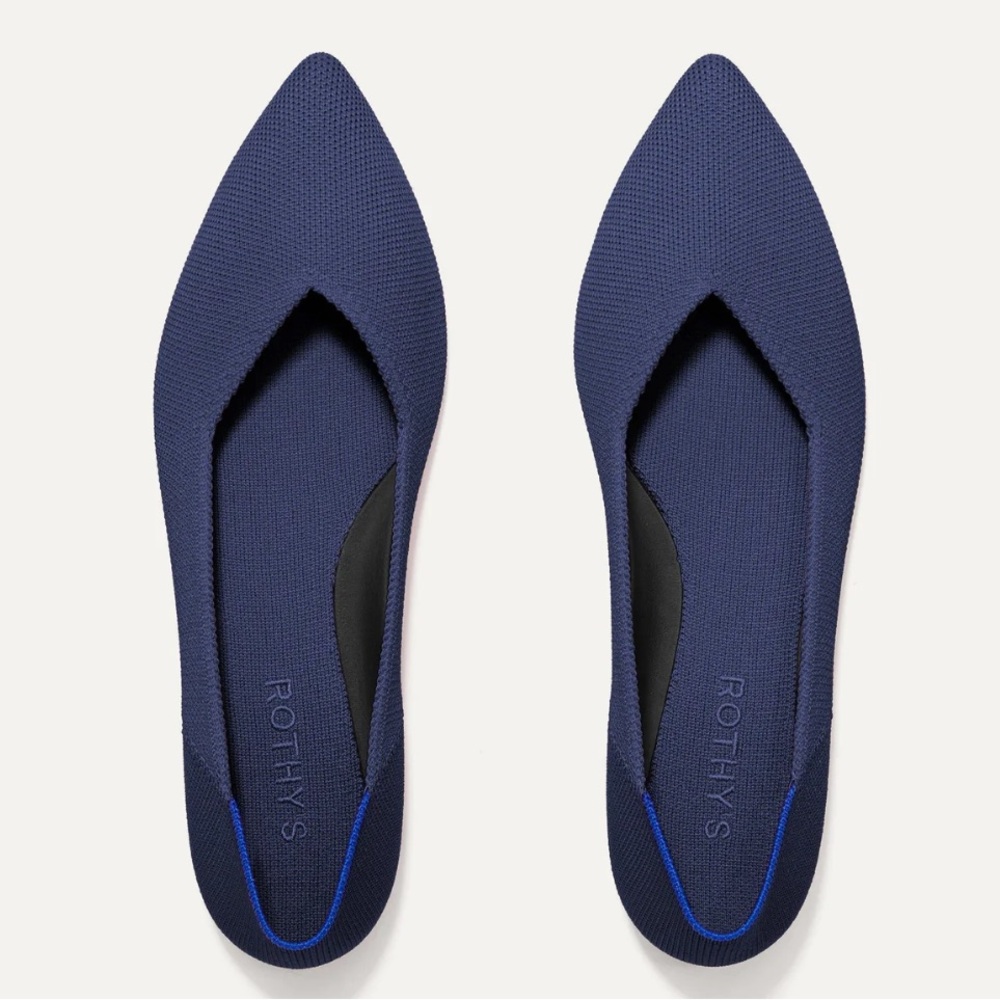 Women’s Rothy’s THE POINT woven flat.